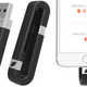 Illustration for article titled This Curvy Flash Drive Hides Behind Your iPhone So It's Less Intrusive